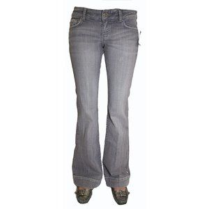 See Thru Soul Mid Rise Johnnie Flares Grey Wash